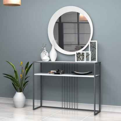 Καθρέπτης Τοίχου Moon Χρώμα Λευκό Ø88x2,2