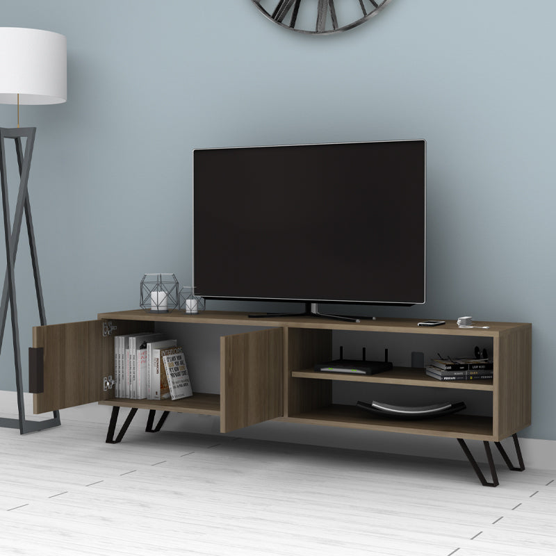 Έπιπλο Τηλεόρασης Foot Χρώμα Καρυδί 160x35x49