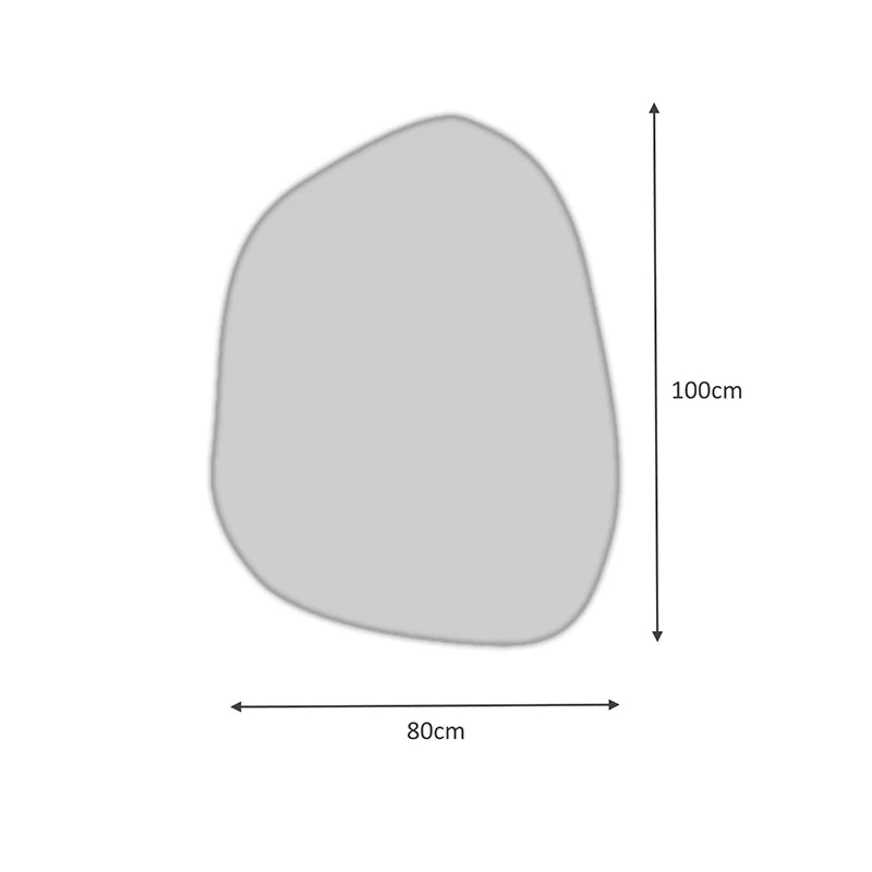 Καθρέφτης Τοίχου Denza Χρώμα Λευκό 100X80X2,2
