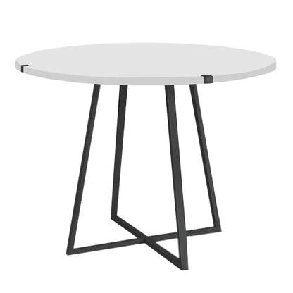 Τραπέζι Rubes Χρώμα Λευκό - Ανθρακί 100x100x78