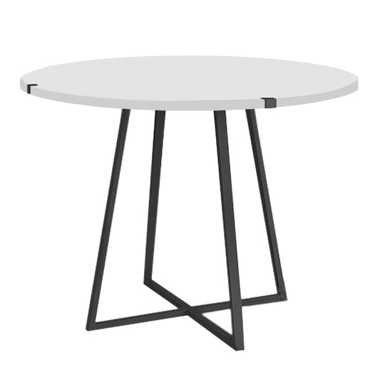 Τραπέζι Rubes Χρώμα Λευκό - Ανθρακί 100x100x78