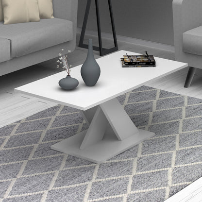 Τραπεζάκι Σαλονιού Marcello Χρώμα Λευκό 110x55x47