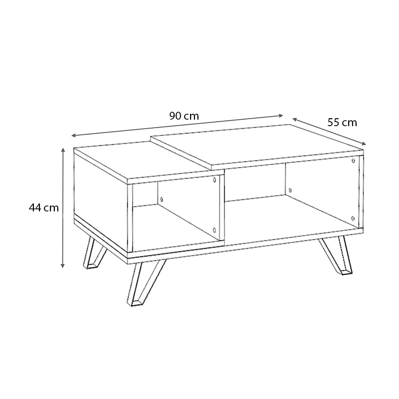 Τραπεζάκι Σαλονιού Don Μελαμίνης Χρώμα Sonoma 90x55x44