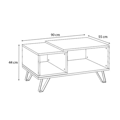 Τραπεζάκι Σαλονιού Don Μελαμίνης Χρώμα Sonoma 90x55x44