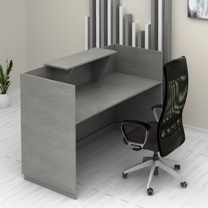 Γραφείο Reception Lemmon Χρώμα Γκρι Σκυροδέματος 160x70x110