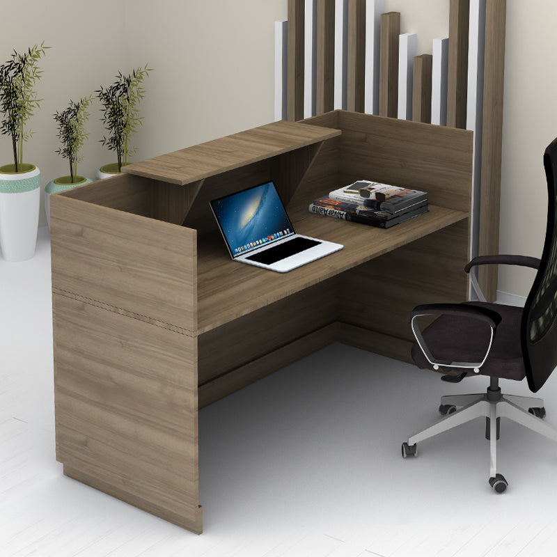 Γραφείο Υποδοχής - Reception Lemmon Χρώμα Καρυδί 160x70x110