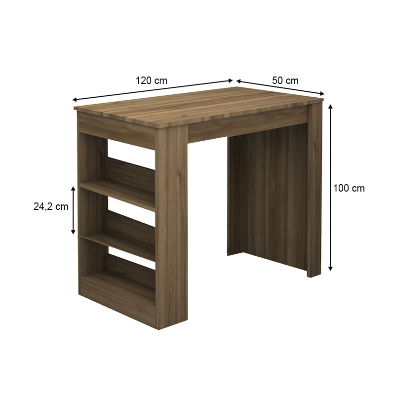 Τραπέζι Μπαρ Deep Χρώμα Καρυδί 120x50x100