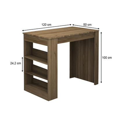 Τραπέζι Μπαρ Deep Χρώμα Καρυδί 120x50x100