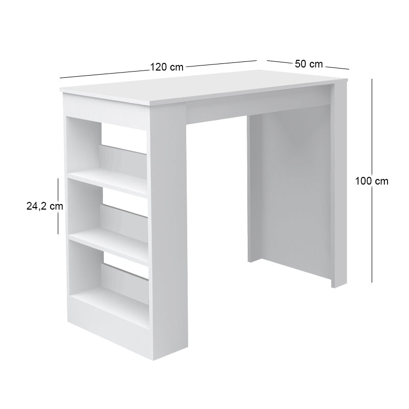 Τραπέζι Μπαρ Deep Χρώμα Λευκό 120x50x100