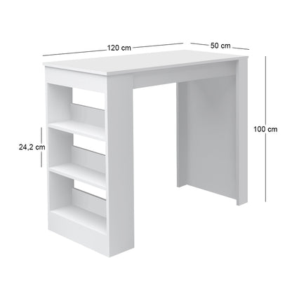 Τραπέζι Μπαρ Deep Χρώμα Λευκό 120x50x100