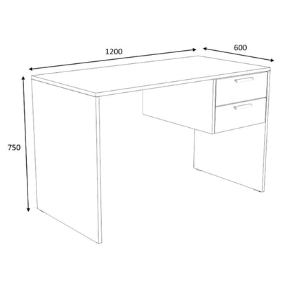 Γραφείο Εργασίας Kada Χρώμα Λευκό 120x60x75