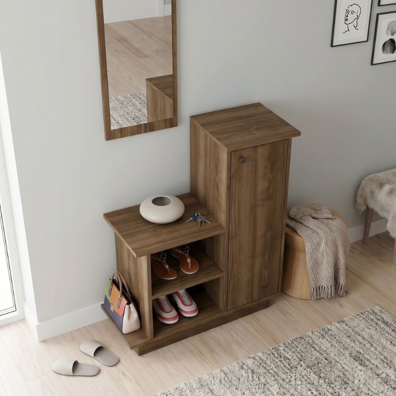 Έπιπλο Εισόδου Cute Χρώμα Καρυδί 90x35x95