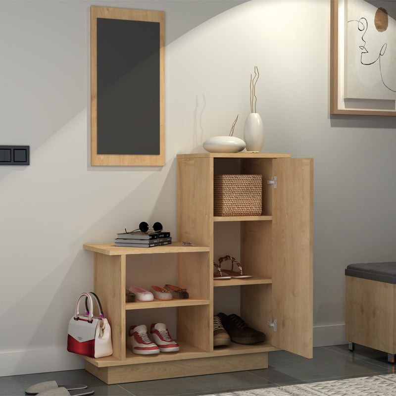 Έπιπλο Εισόδου Cute Χρώμα Φυσικό Οξιάς 90x35x95