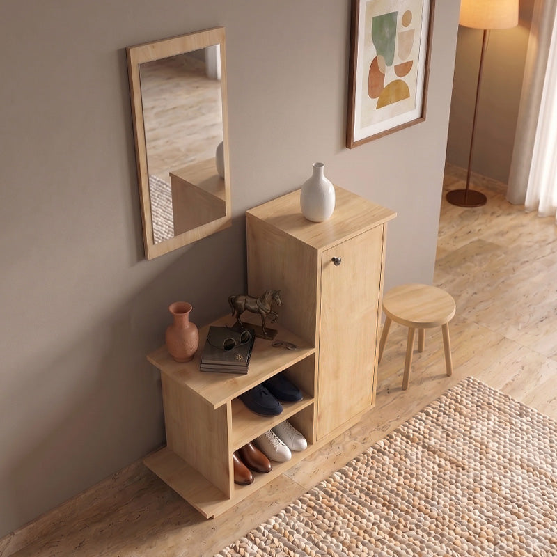 Έπιπλο Εισόδου Cute Χρώμα Φυσικό Οξιάς 90x35x95