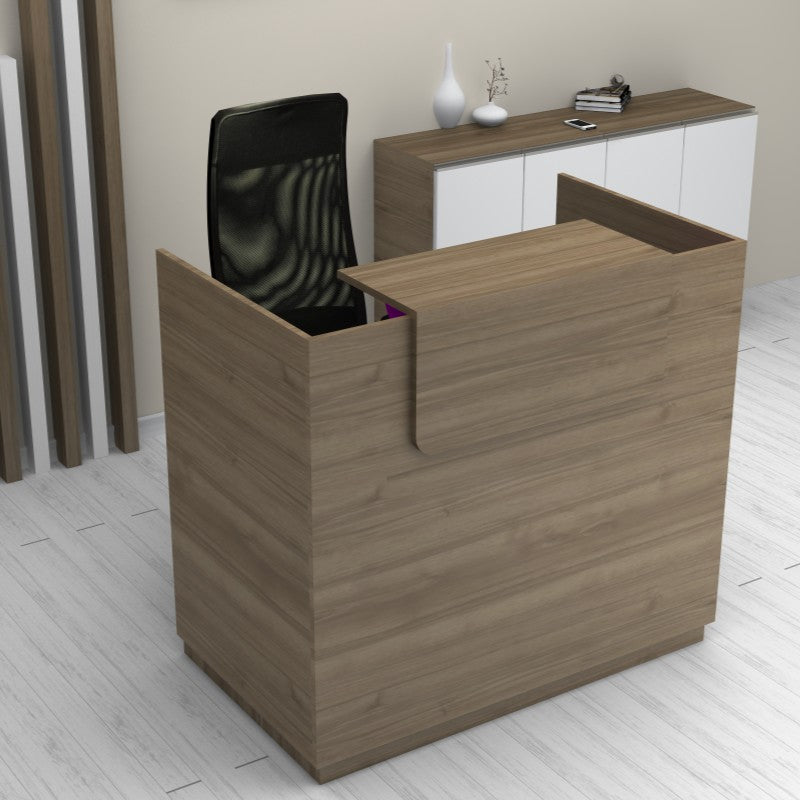 Γραφείο Υποδοχής - Reception Lemmon Χρώμα Καρυδί 120x70x110