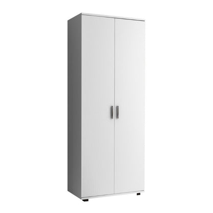 Ντουλάπα Ρούχων - Παπουτσοθήκη Eric Δίφυλλη Χρώμα Λευκό 76x36x187