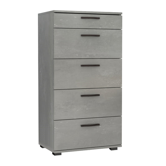 Συρταριέρα Helia Χρώμα Γκρι Σκυροδέματος 60x44x108