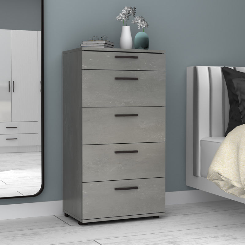 Συρταριέρα Helia Χρώμα Γκρι Σκυροδέματος 60x44x108