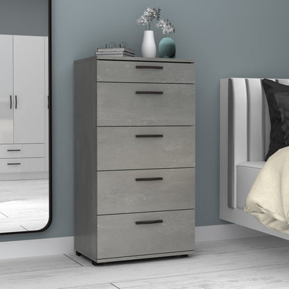 Συρταριέρα Helia Χρώμα Γκρι Σκυροδέματος 60x44x108