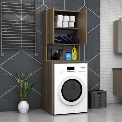 Έπιπλο Πλυντηρίου Cozen Χρώμα Καρυδί 65x60x178