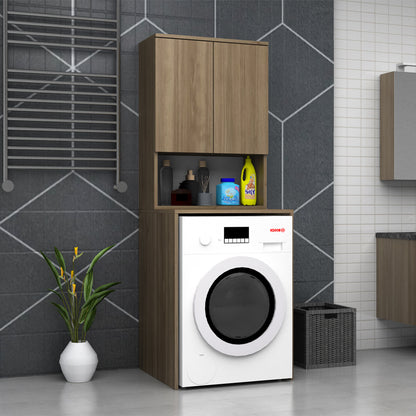 Έπιπλο Πλυντηρίου Cozen Χρώμα Καρυδί 65x60x178