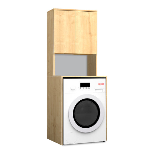 Έπιπλο Πλυντηρίου Cozen Χρώμα Φυσικό Οξιάς 65x60x178