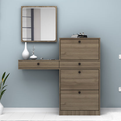 Έπιπλο Εισόδου Pego Χρώμα Καρυδί 130x30x123,3