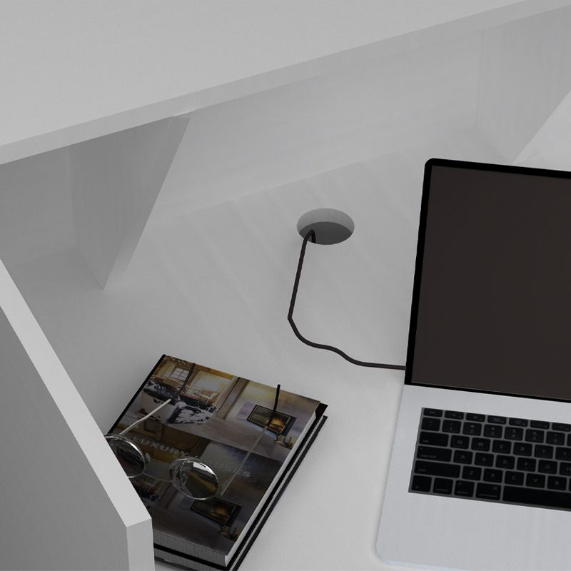 Γραφείο Υποδοχής - Reception Gemini Χρώμα Λευκό 90x50x110