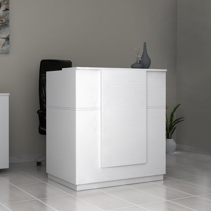 Γραφείο Υποδοχής - Reception Gemini Χρώμα Λευκό 100x70x110