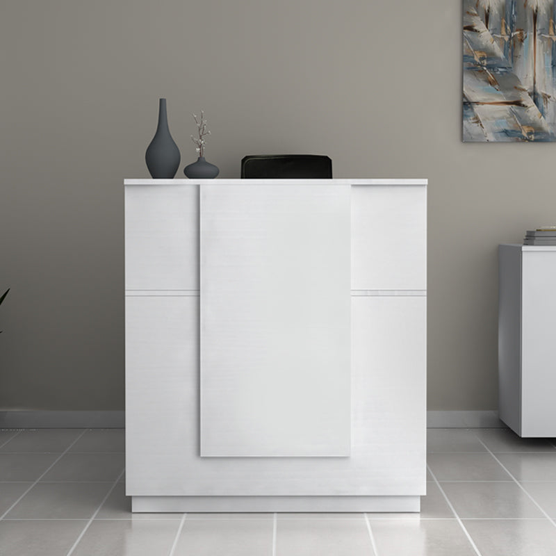 Γραφείο Υποδοχής - Reception Gemini Χρώμα Λευκό 100x70x110