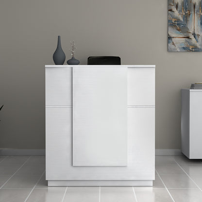 Γραφείο Υποδοχής - Reception Gemini Χρώμα Λευκό 100x70x110