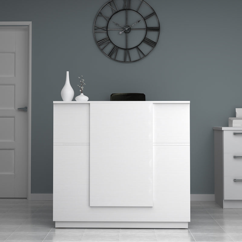 Γραφείο Υποδοχής - Reception Gemini Χρώμα Λευκό 120x70x110