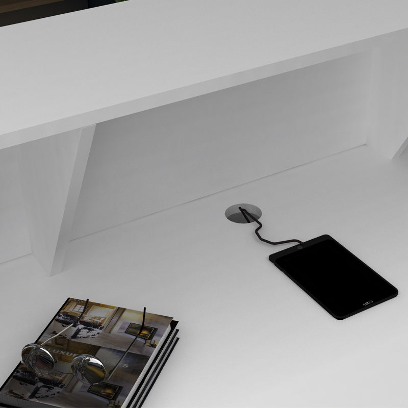 Γραφείο Υποδοχής - Reception Gemini Χρώμα Λευκό 120x70x110