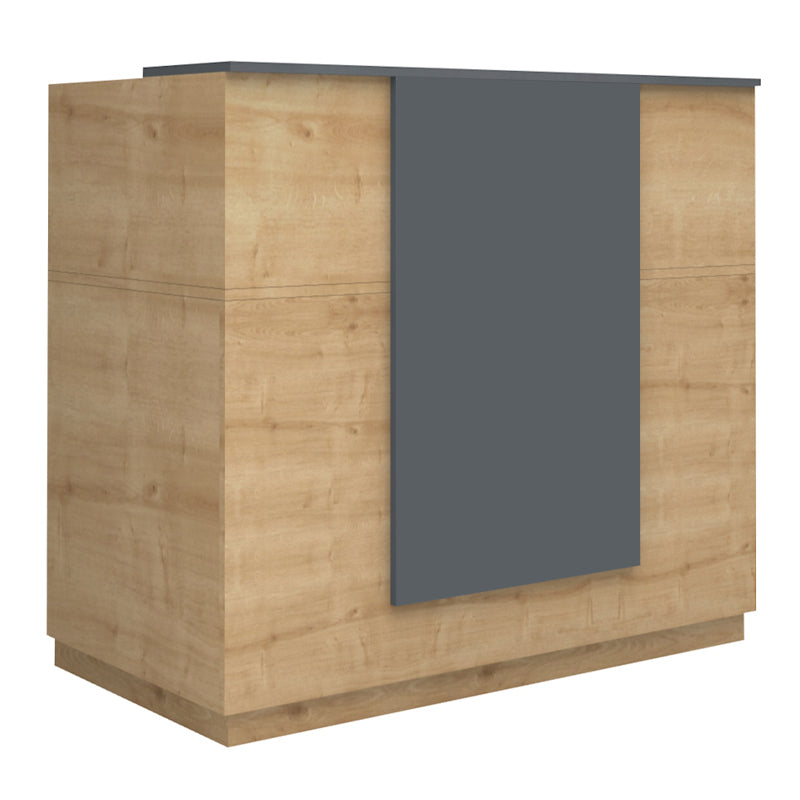 Γραφείο Υποδοχής - Reception Gemini Χρώμα Φυσικό Οξιάς - Ανθρακί 150x70x110