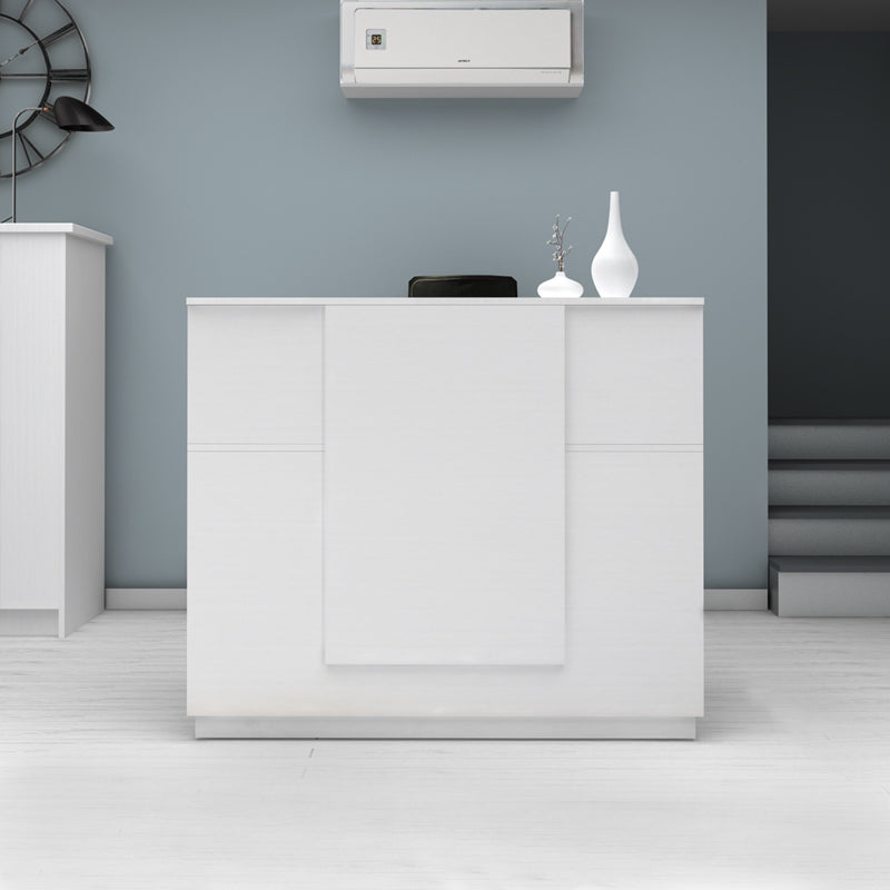 Γραφείο Υποδοχής - Reception Gemini Χρώμα Λευκό 150x70x110