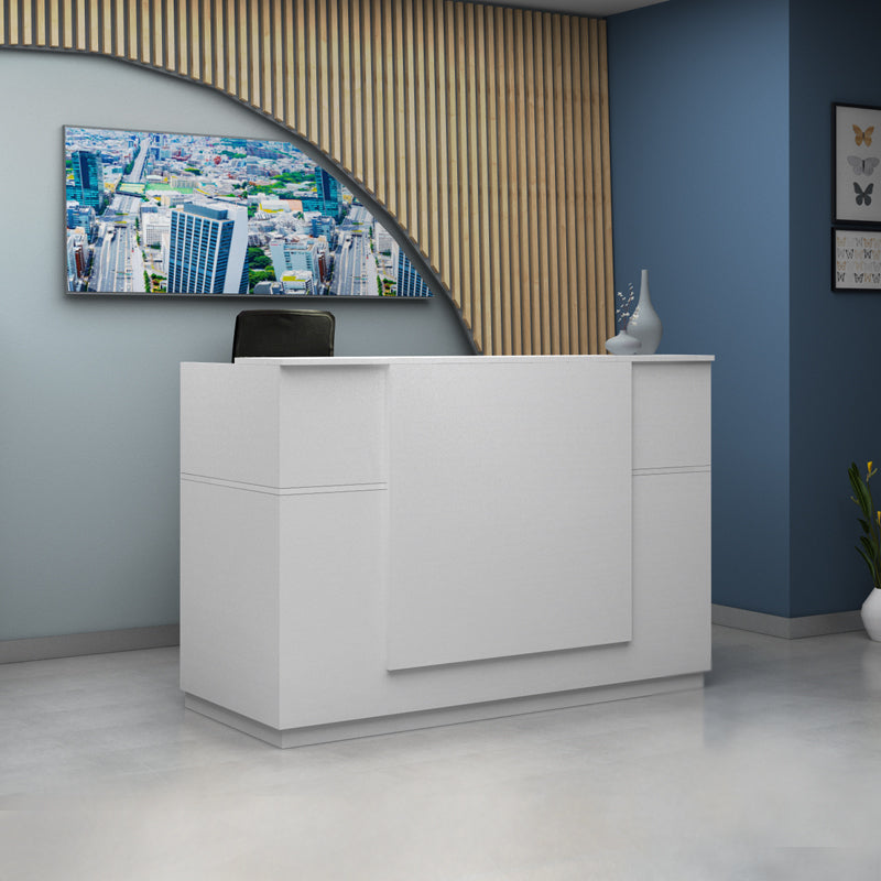 Γραφείο Υποδοχής - Reception Gemini Χρώμα Λευκό 180x70x110