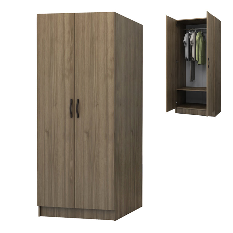 Ντουλάπα Ρούχων Vivian Δίφυλλη Χρώμα Καρυδί 80x51,8x181