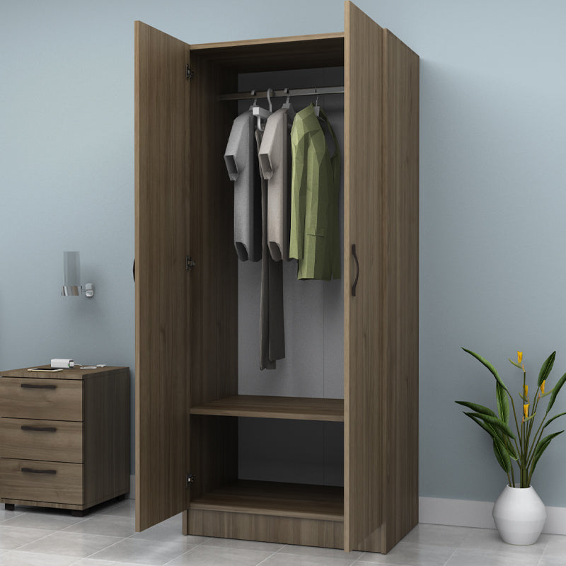 Ντουλάπα Ρούχων Vivian Δίφυλλη Χρώμα Καρυδί 80x51,8x181