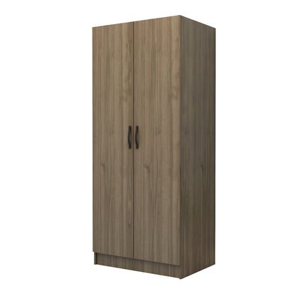 Ντουλάπα Ρούχων Vivian Δίφυλλη Χρώμα Καρυδί 80x51,8x181