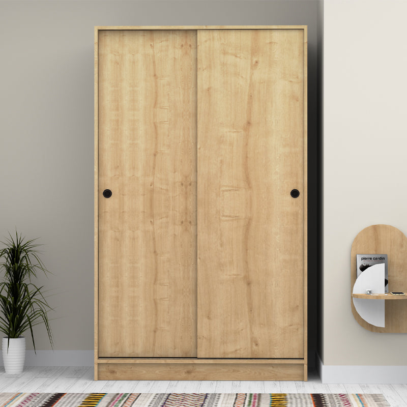 Ντουλάπα Ρούχων Regio Δίφυλλη Συρόμενη Χρώμα Φυσικό Οξιάς 120x60x200