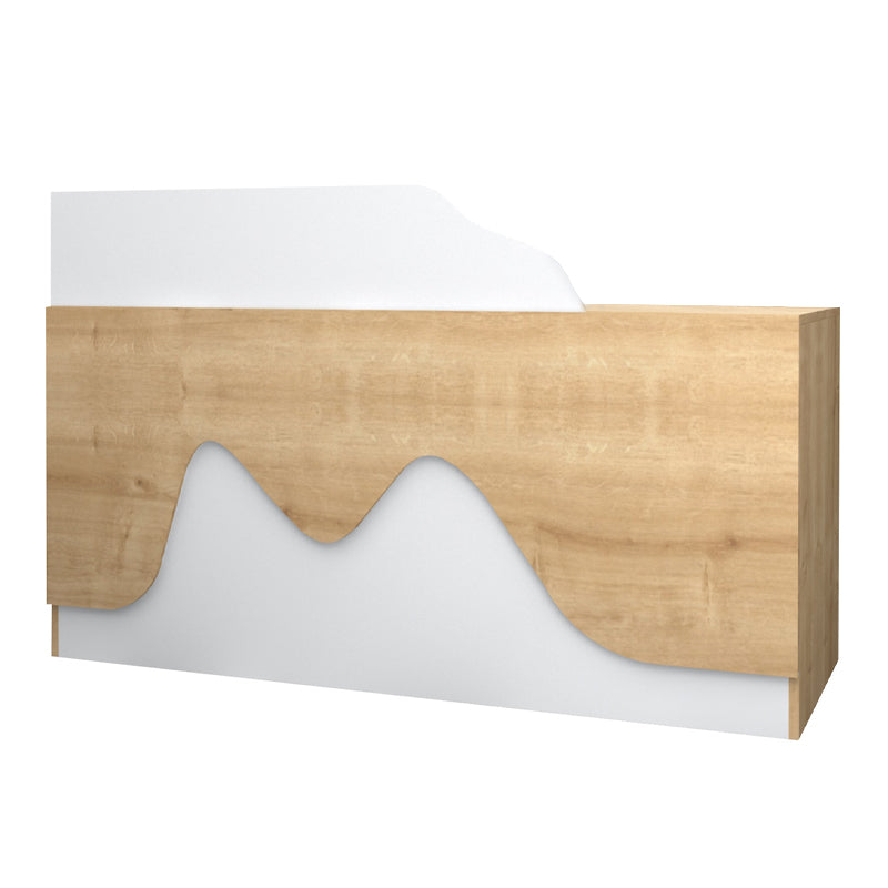 Γραφείο Υποδοχής - Reception Lione Χρώμα Φυσικό Οξιάς - Λευκό 160x60x100