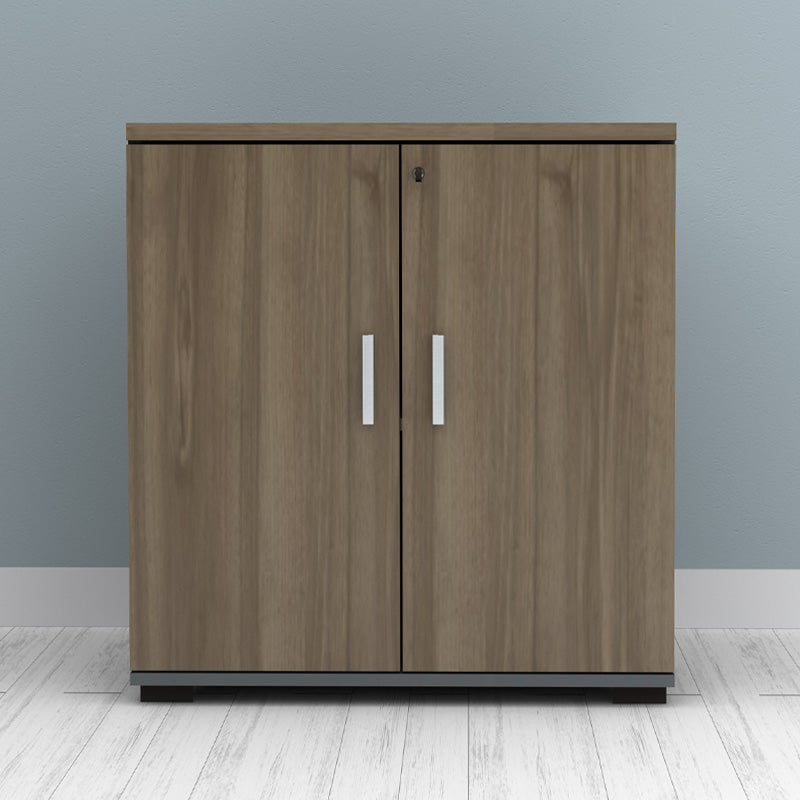 Ντουλάπι Γραφείου με Κλειδαριά Επαγγελματικό Venturo Χρώμα Ανθρακί - Καρυδί 80x40x80