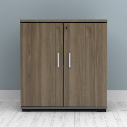 Ντουλάπι Γραφείου με Κλειδαριά Επαγγελματικό Venturo Χρώμα Ανθρακί - Καρυδί 80x40x80