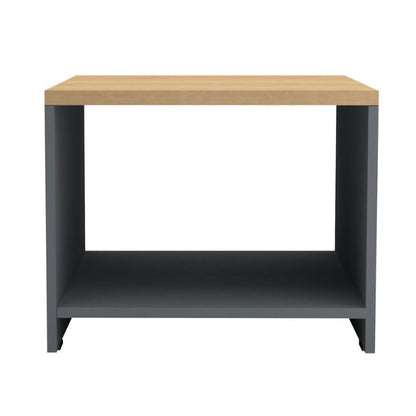 Τραπεζάκι Γραφείου Επαγγελματικό Venturo Χρώμα Ανθρακί - Φυσικό Οξιάς 60x60x45