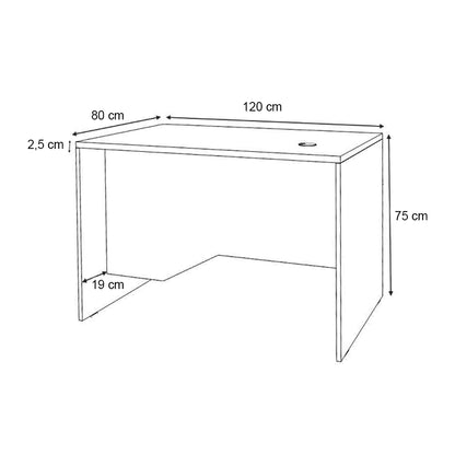 Γραφείο Επαγγελματικό Venturo Χρώμα Λευκό 120x80x75