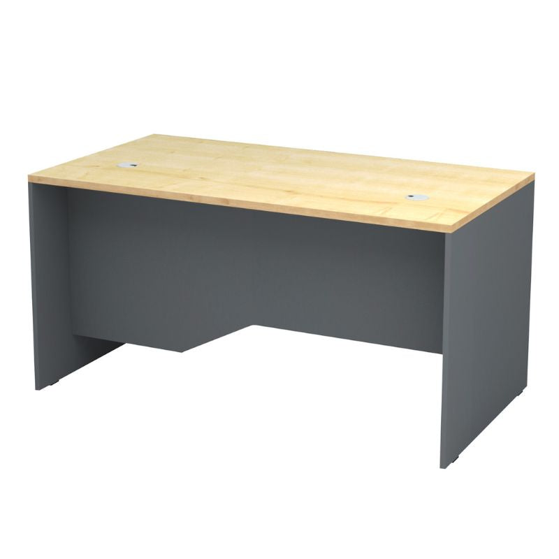 Γραφείο Επαγγελματικό Venturo Χρώμα Ανθρακί - Φυσικό Οξιάς 150x80x75