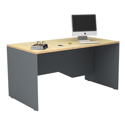 Γραφείο Επαγγελματικό Venturo Χρώμα Ανθρακί - Φυσικό Οξιάς 150x80x75