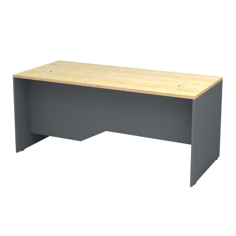 Γραφείο Επαγγελματικό Venturo Χρώμα Ανθρακί - Φυσικό Οξιάς 180x80x75