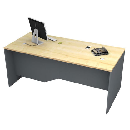 Γραφείο Επαγγελματικό Venturo Χρώμα Ανθρακί - Φυσικό Οξιάς 180x80x75