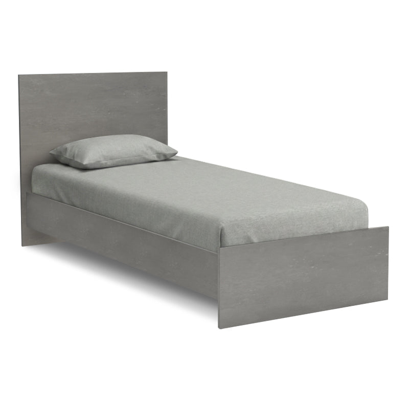Κρεβάτι Troy Χρώμα Γκρι Σκυροδέματος 100x200εκ
